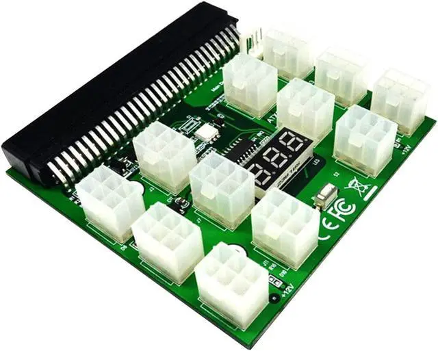 Main image of SUTK 12V PCI-E 12/17x 6 Pins Power Adapter Server Power Supply Breakout Board for HP 1200W 750W PSU Server GPU BTC Mining (Color : 12 x 6 pin)