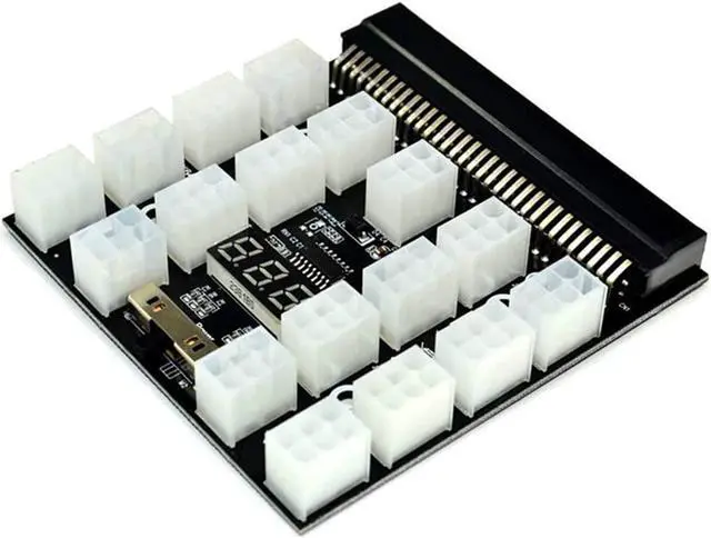 Alt view image 4 of 7 - SUTK 12V PCI-E 12/17x 6 Pins Power Adapter Server Power Supply Breakout Board for HP 1200W 750W PSU Server GPU BTC Mining (Color : 12 x 6 pin)