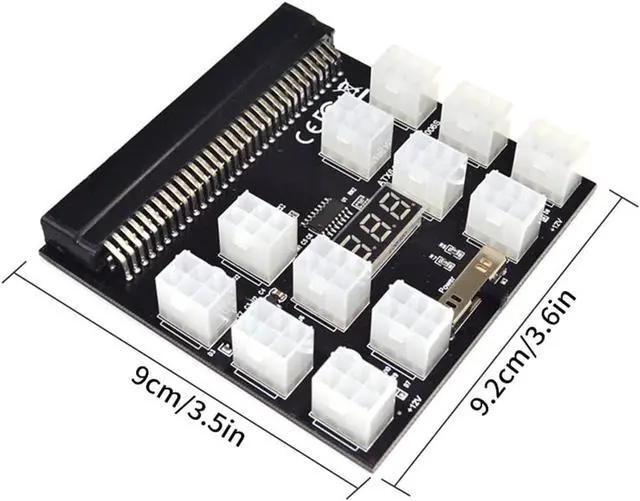 Alt view image 7 of 7 - SUTK 12V PCI-E 12/17x 6 Pins Power Adapter Server Power Supply Breakout Board for HP 1200W 750W PSU Server GPU BTC Mining (Color : 17 x 6 pin)