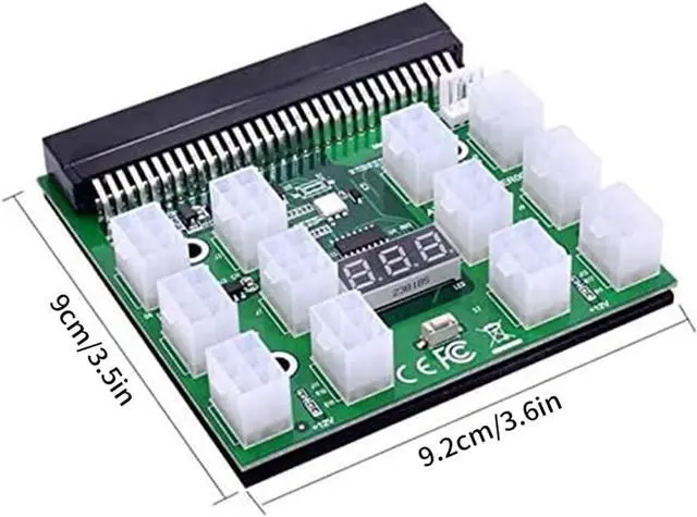 Alt view image 7 of 7 - SUTK 12V PCI-E 12/17x 6 Pins Power Adapter Server Power Supply Breakout Board for HP 1200W 750W PSU Server GPU BTC Mining (Color : 12 x 6 pin)