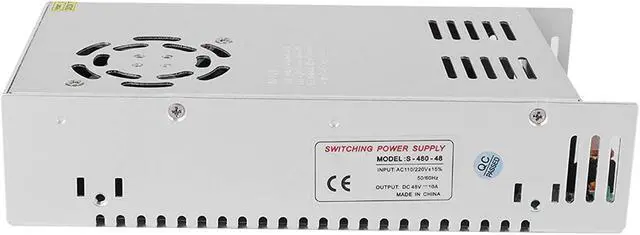 Main image of DC 48V Switch Power Supply Driver Display,for CCTV Radio, Computer Project, LED Strip Lights, 3DPrinter(S-480-48AC110/220V)