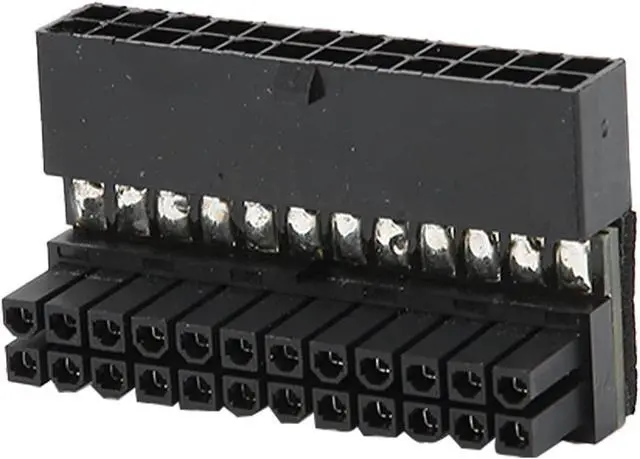 Main image of ATX 24Pin Female to 24pin Male 90 Degree Power Adapter Mainboard Motherboard for Desktops PC Supply Changing The Mounting Direction of Cable(PW-007)