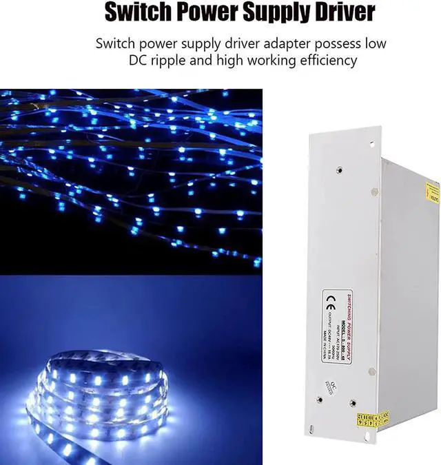 Alt view image 4 of 7 - Led Strip Light Driver, Strip Switch Power Supply Driver, Adapter Dc48V For Led Display Computer Engineering(S800-48(48V/16.7A/800W) Ac170-250V, Pink)