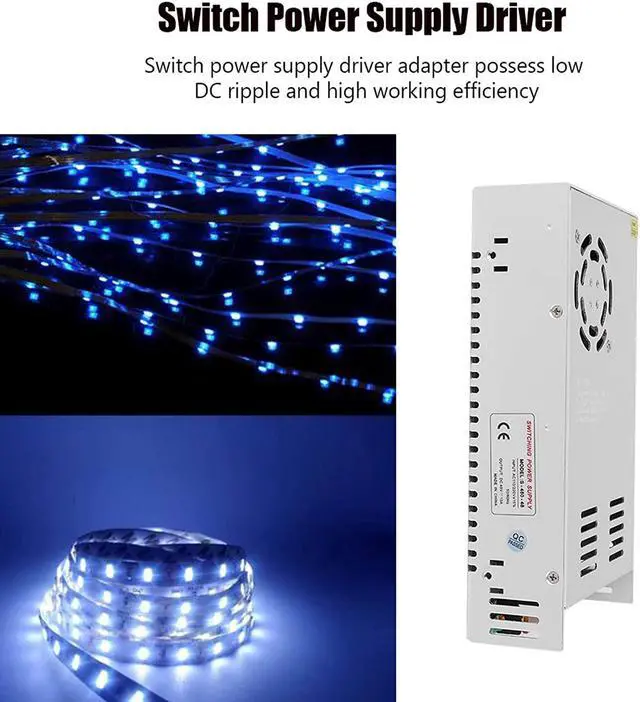 Alt view image 3 of 7 - Led Strip Light Driver, Strip Switch Power Supply Driver, Adapter Dc48V For Led Display Computer Engineering(S480-48(48V/10A/480W) Ac110/220V?à15%)