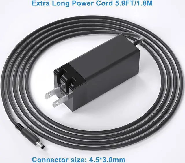 Alt view image 7 of 7 - 45W Laptop Charger for Dell Inspiron 5410 5415 5418 5510 5515 5518, Dell Vostro 3401 3405 3501 5415 5515 Laptop Power Supply (UL Listed, Foldplug)