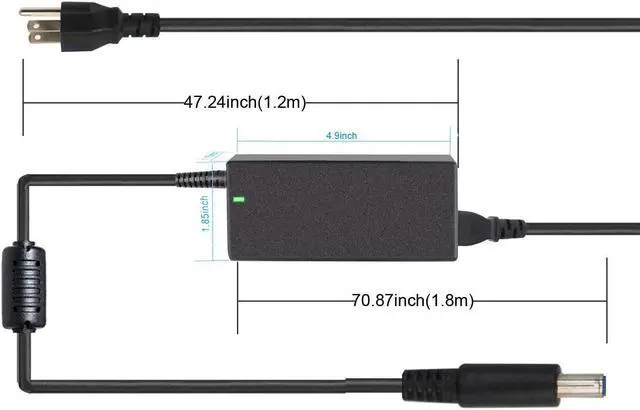 Alt view image 2 of 6 - 65W 45W AC Adapter Charger Compatible for Dell Inspiron 15 3000 5000 Series 3551 3552 3568 5558 5559 5755 5758 7558 7568 7569 7579 XPS 18 1810 XPS 18 1820 Power Supply