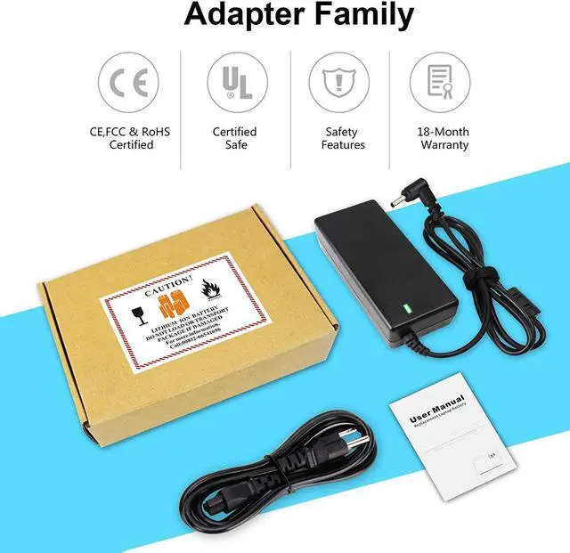 Alt view image 7 of 7 - 19.5V 3.34A AC Adapter Charger for Dell Chromebook 11 3180 3189 3120 Inspiron 15 3520 3521 3531 3541 3542 3543 3537 3458 15R 5520 5521 7520 N5110 N5040 N5050 5547 P26E 6TM1C LA65NS2-01 HA65NM130