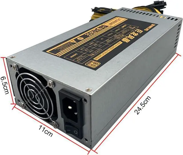 Alt view image 2 of 7 - 1800/2000W PC Power Supply for Bitcoin Miner ATX 2000W PICO PSU Ethereum2000W ATX Power Supply Bitcoin 12V V2.31 ETH Coin Mining(2000W)