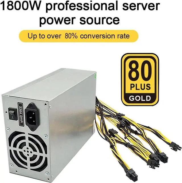 Alt view image 3 of 7 - SUTK 1800/2000W PC Power Supply for Bitcoin Miner ATX 2000W PICO PSU Ethereum2000W ATX Power Supply Bitcoin 12V V2.31 ETH Coin Mining (Color : 1600W)