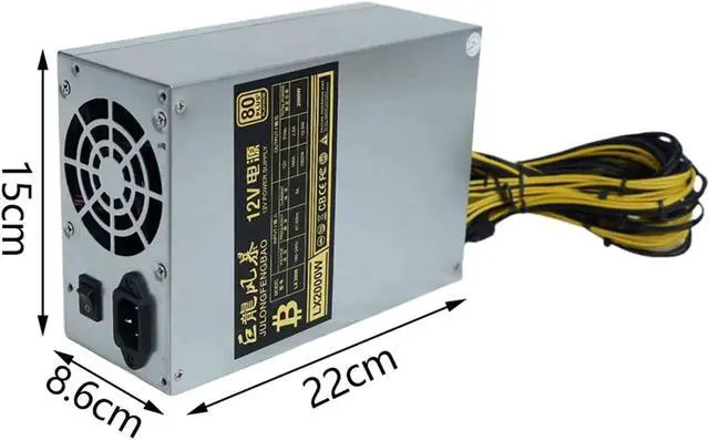 Alt view image 2 of 7 - SUTK 1800/2000W PC Power Supply for Bitcoin Miner ATX 2000W PICO PSU Ethereum2000W ATX Power Supply Bitcoin 12V V2.31 ETH Coin Mining (Color : 1600W)