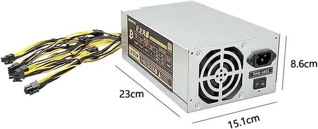 Alt view image 2 of 7 - SCRUBY 1800/2000W PC Power Supply for Bitcoin Miner ATX 2000W PICO PSU Ethereum2000W ATX Power Supply Bitcoin 12V V2.31 ETH Coin Mining(1800W)
