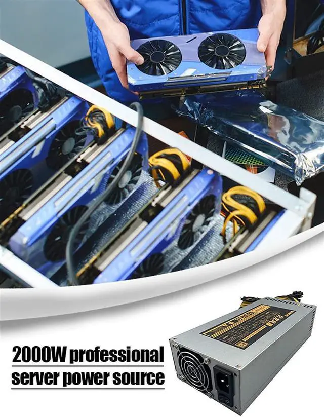 Alt view image 7 of 7 - SCRUBY 1800/2000W PC Power Supply for Bitcoin Miner ATX 2000W PICO PSU Ethereum2000W ATX Power Supply Bitcoin 12V V2.31 ETH Coin Mining(1800W)