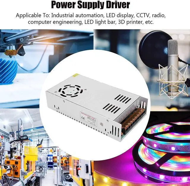 Alt view image 7 of 7 - Reliable Switch Power Supply Driver for Radio(S-360-24 (24V/15A/360W) AC110/220V±15%, pink)
