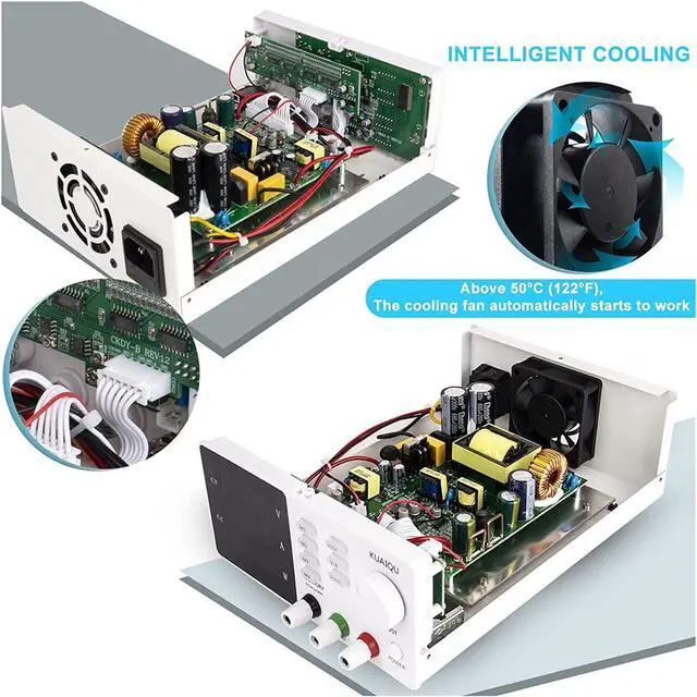 Alt view image 2 of 6 - YKQJS-YQ benchtop Power Supply 7 Modes 120-V 3A Adjustable Power Supply Bench Mini Digital Power Bench Source Switching DC Lab Power Supplies Input 220-V 50Hz DC Voltage Regulator (Color : 120V3A E)