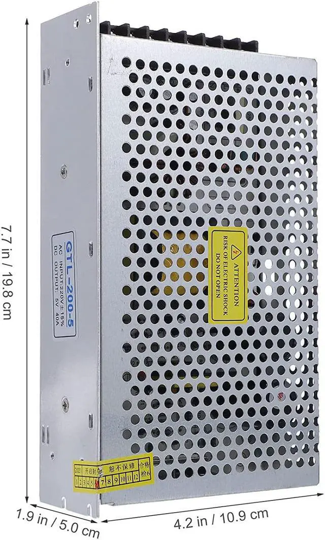 Alt view image 2 of 7 - Switching Power Supply 5V 40A: 2pcs 200W Output Power Adapter Driver for Video Multi Games Machine Console Cocktail CCTV Computer DIY Horizontal New