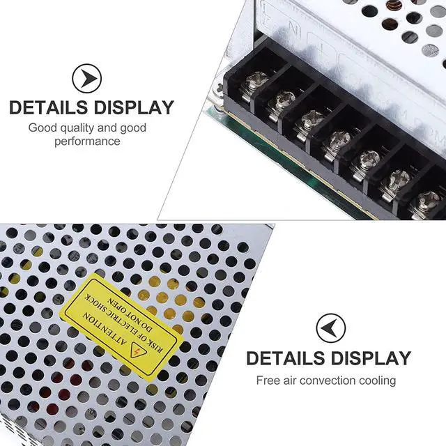 Alt view image 4 of 7 - Switching Power Supply 5V 40A: 2pcs 200W Output Power Adapter Driver for Video Multi Games Machine Console Cocktail CCTV Computer DIY Horizontal New