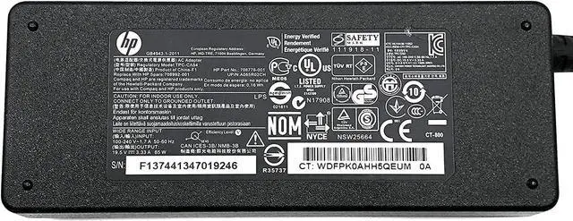 Alt view image 2 of 6 - HP Original 65W Laptop Charger for HP Pavilion dv6 dv7 Series Notebook Power-Adapter-Cord