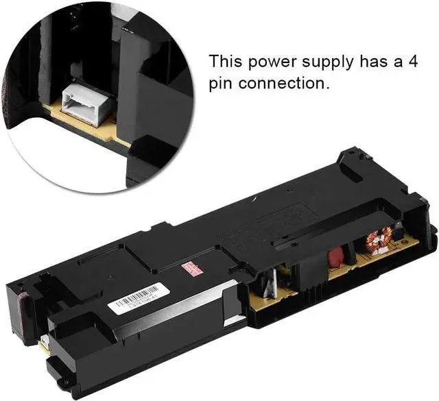 Alt view image 2 of 7 - Power Source for PS4 Game Console CUH-1100A Series Replacement 100-240V Power Unit Adapter