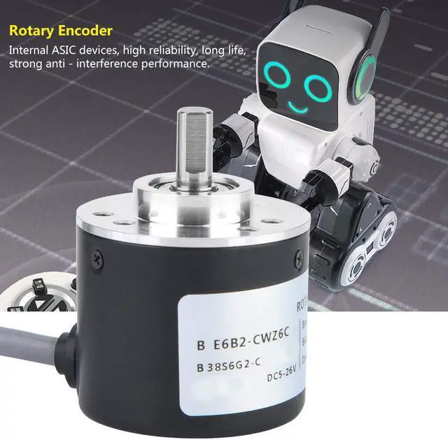 Alt view image 4 of 7 - General-Purpose Encoder, Cable Length 2m ASIC Devices 38mm Diameter Encoder Anti- Interference for Power Supply Reverse Wiring Protection Conversion(1000P/R)