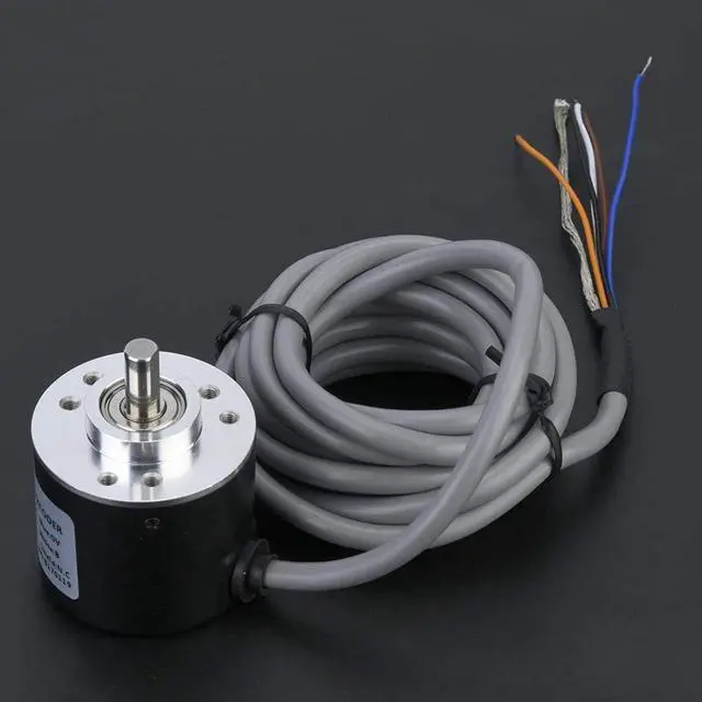 Alt view image 4 of 7 - General-Purpose Encoder, Cable Length 2m ASIC Devices 38mm Diameter Encoder Anti- Interference for Power Supply Reverse Wiring Protection Conversion(100P/R)