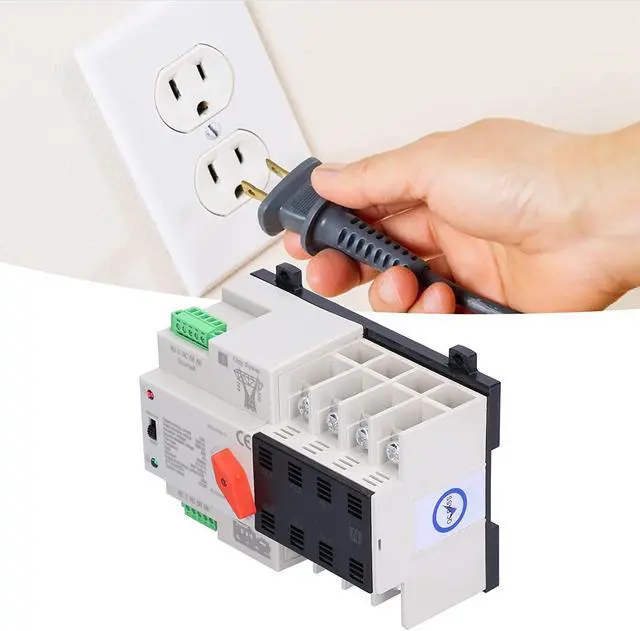 Alt view image 4 of 7 - Power Transfer Switch, Uninterruptible Switch Anti?Aging PC Isolation Type for Power Supply
