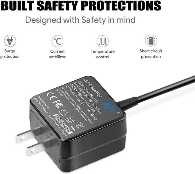 Alt view image 6 of 7 - KFD 5.5V AC Adapter for PANASONIC Cordless Phone PQLV219z PQLV219 PQLV207 PQLV209 PQLV219Y PNLV226 KX-TG4011N KX-TG4012N KX-TG4013N KX-TG4021N KX-TG4022N KX-TG4023N KX-TG4023SK KX-TG4024N KX-TG1035S
