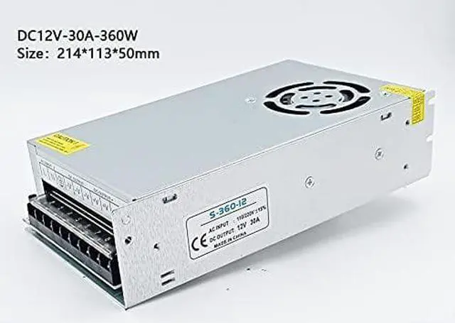 Alt view image 5 of 6 - AC 220V to 12 V DC Volt Power Supply 12V 1A 2A 3A 5A 6A 8A 10A 15A 20A AC-DC Switching Power Supply 220V to 12V AC-DC (Power : 12V30A 360W)