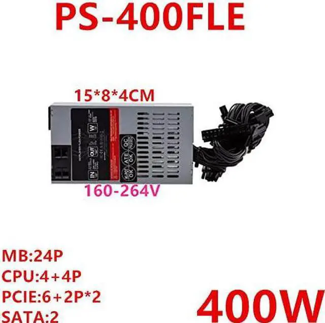 Alt view image 5 of 5 - PSU for ITX Flex NAS Small 1U A4 K39 S3 RTX2070 5700 RX5600XT RTX2060 Rated 400W Power Supply PS-400FLE