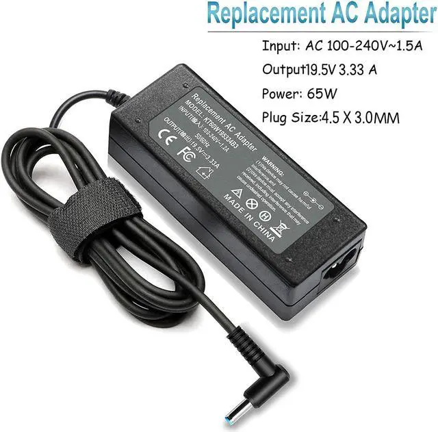 Alt view image 2 of 6 - 65W Laptop Charger for HP Stream 13 11 14 Envy x360 x2 13 15 M6 probook 640 650 G2 430 440 450 G3 G4 Lenovo Ideapad 110 120s 130s 310 320 330 510 520 530s 710s Adapter Power Supply Cord[4.5mmx3.0mm]