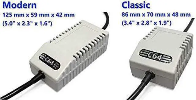 Alt view image 7 of 7 - C64 PSU Modern Black UK - Replacement Commodore 64 Power Supply, UK Plug