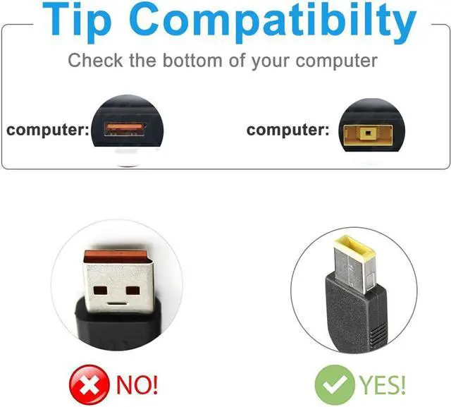 Alt view image 5 of 7 - AC Adapter Charger for ThinkPad Edge E431 E440 E450 E455 L440 L450 L540 S431 T431s T440 T440p T440s T450 T450s T540p T550 W550s X240 X250
