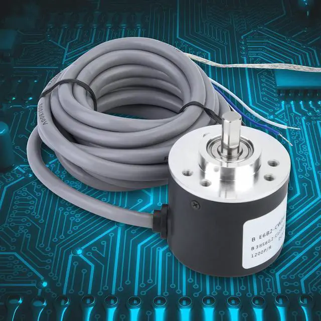 Alt view image 7 of 7 - Encoder, ASIC Devices Outer Diameter 38mm Incremental Encoder for Power Supply Reverse Wiring Protection Conversion(1200P/R)
