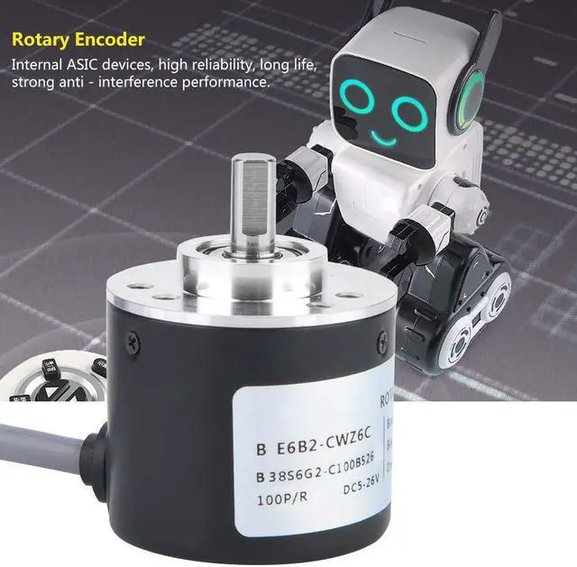 Alt view image 3 of 7 - General-Purpose Encoder, Cable Length 2m ASIC Devices 38mm Diameter Encoder Anti- Interference for Power Supply Reverse Wiring Protection Conversion(100P/R)