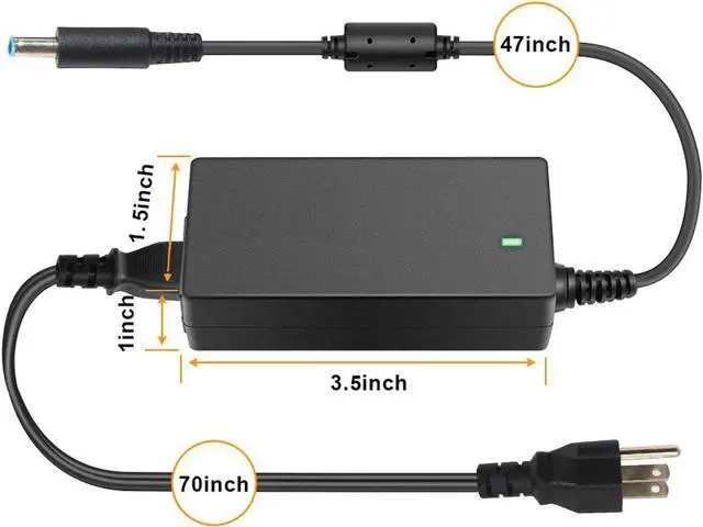 Alt view image 2 of 7 - 65W 45W Ac Adapter Charger Compatible with Dell Inspiron 15-3000 15-5000 15-7000 11-3000 13-5000 13-7000 17-5000 17-7000 17-3000 3558 3181 5100 5535 5555 5558 5559 5567 XPS 13 9350 9360