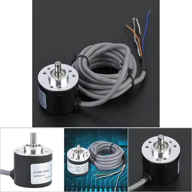 Alt view image 2 of 7 - General-Purpose Encoder, 38mm Diameter ASIC Devices E6B2-CWZ6C Outer Diameter 38mm Encoder for Power Supply Reverse Wiring Protection Conversion(360P/R)