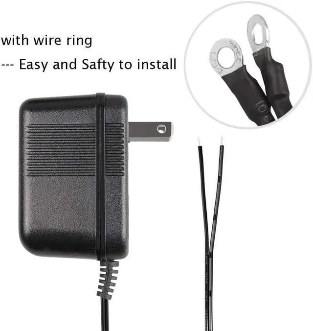 Alt view image 3 of 6 - 16ft/5m 18V 500mA Power Supply Doorbell Transformer Cord AC Adapter for Ring Video Doorbell 2 Pro Camera Battery