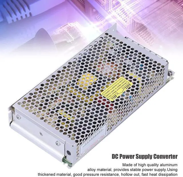 Alt view image 6 of 7 - Switching Power Supply AC 100-220V to DC 12V/20V/24V Quick Heat Dissipation 3 Models DC Adapter for Computer Project Monitor Camera AC to DC Power Supply(S-100-5)