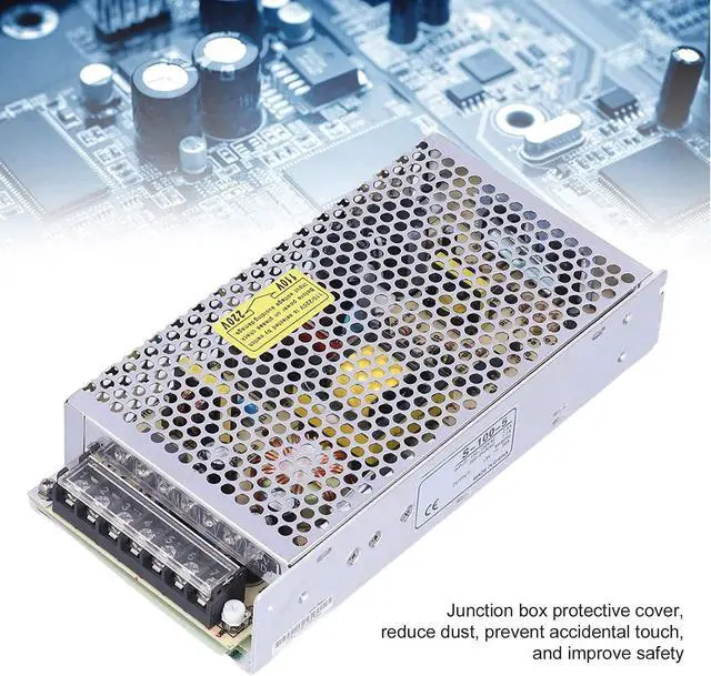 Alt view image 5 of 7 - Switching Power Supply AC 100-220V to DC 12V/20V/24V Quick Heat Dissipation 3 Models DC Adapter for Computer Project Monitor Camera AC to DC Power Supply(S-100-12)