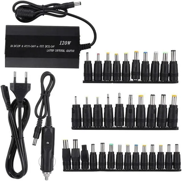 Main image of Notebook Power Adapter, Universal Laptop Charger with 34 DC Connectors for Home and Car, Multiple Voltage Adjustable Design, Charge Most Mobile Phones, Digital Products(US Plug)
