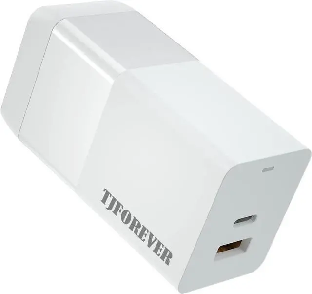 Main image of 65W USB C Charger,TJFOREVER PD 3.0 GaN Charger Foldable Adapter with 2-Port Fast Wall Charger Compatible for iPhone 13 Pro Max/13 Pro/13/13Mini/12,MacBook Pro,iPad Pro,Switch,Galaxy S21/S20 and More