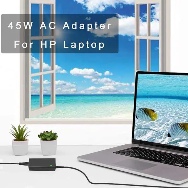 Alt view image 3 of 7 - for Hp Laptop Charger, 19.5V 45W Hp Pavilion Charger Compatible with Pavilion x360 11 13 15;hp Stream 13 11 14;hp touchsmart 11 13 15; Elitebook Folio 1040 G1[UL Listed, 8.8ft Power Cord]