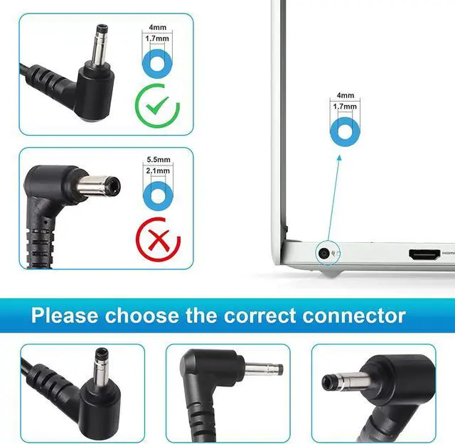 Alt view image 6 of 7 - TREE.NB Charger AC Adapter for Lenovo IdeaPad 100 100s 110s 110 310 510 510 710 710s, Yoga 710 510 /Flex 4 Series Laptops ADL45WCC ADL45WCD PA-1450-55LL