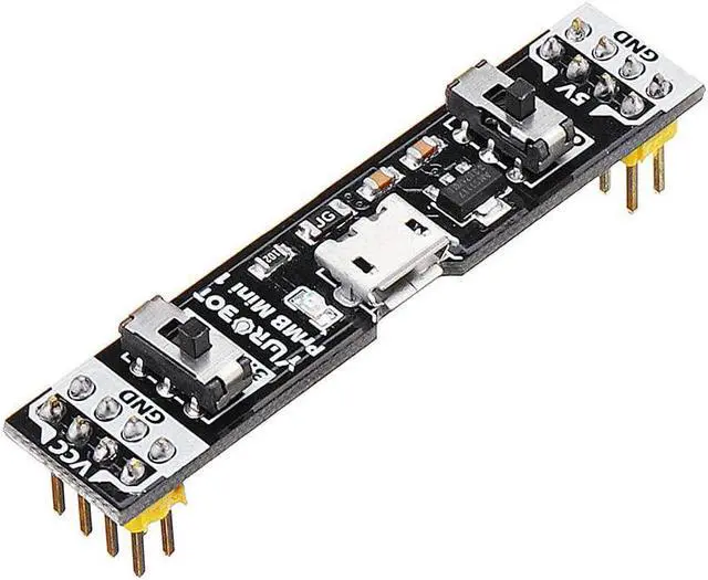 Alt view image 3 of 7 - SHELLSK Power Module Parts Breadboard Power Supply Module Circuit Test 3.3V 5V Switchable for for Maintenance