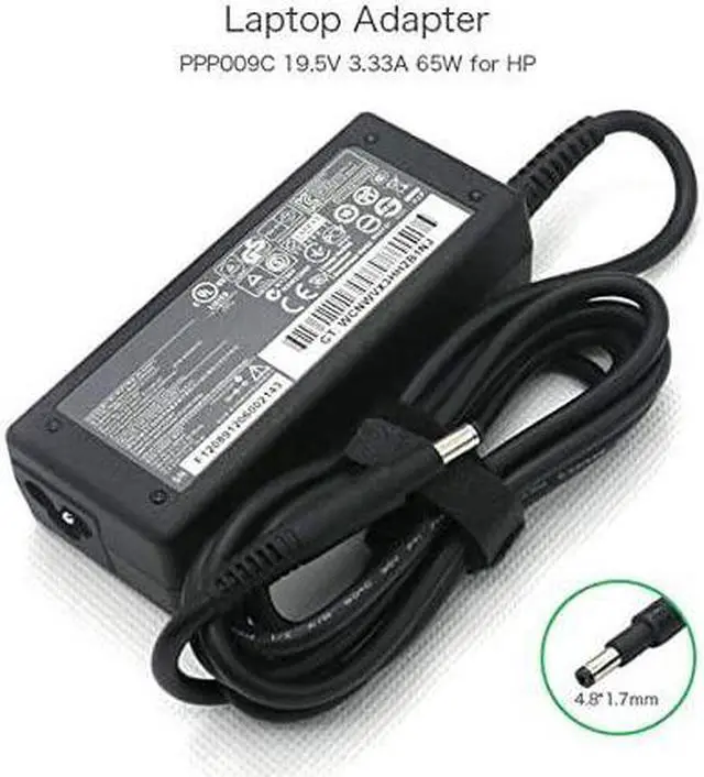Alt view image 2 of 7 - 100% Original 19.5V 3.33A 65W 4.81.7mm PPP009C 67777-002 Laptop Power Supply Compatible for HP Pavilion Sleekbook Envy 4 Envy 6 Series with US Cable