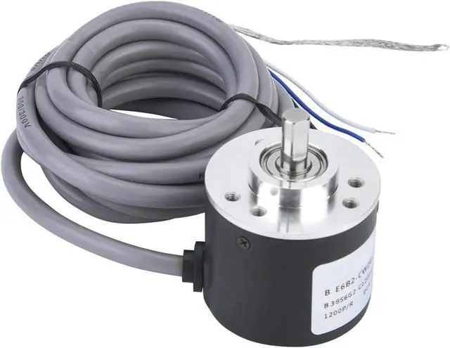 Main image of Incremental Encoder, Outer Diameter 38mm Encoder Cable Length 2m ASIC Devices Anti- Interference for Power Supply Reverse Wiring Protection Conversion(1200P/R)