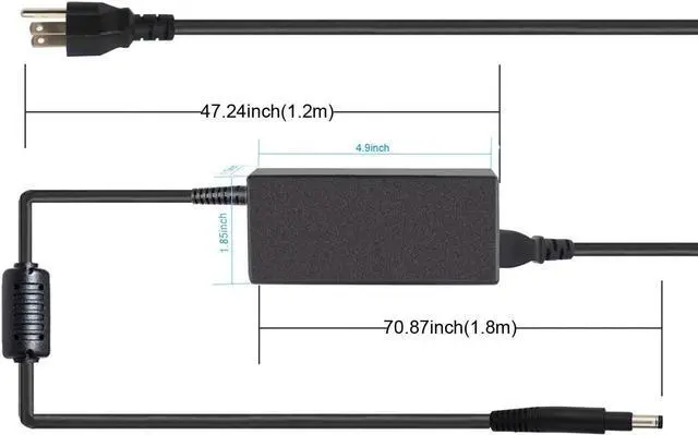 Alt view image 2 of 7 - Gomarty AC Adapter Charger for HP Pavilion Sleekbook 14-b000 14-b000ed Envy Touchsmart 14-k00tx 14-k047tx 693715-001 677770-001 677770-002 PPP009L-E PPP009D PPP09C Power Supply