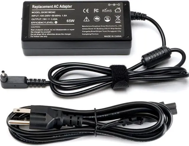 Main image of 19V 3.42A 65W AC Adapter Charger Replacement for Acer Chromebook 11 C720 C720P C730 C730E C738T C740 CB3 CB5 C720-2420 C720-2800 C720-2802 C720-2827 C720-2844 C720-2848 C720-3404 C720-3605 Power Cord