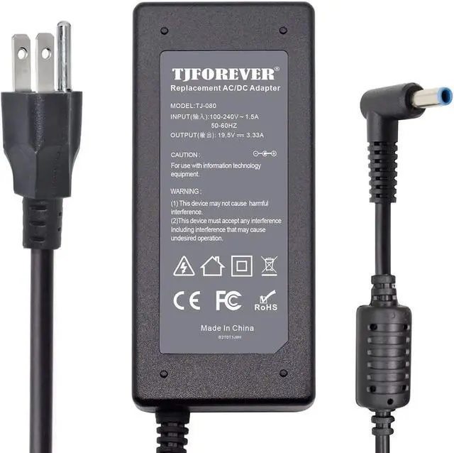 Main image of 65W 45W Laptop Charger Compatible with HP ProBook X360 11 640 G2 650 G6 EliteBook 820 830 840 850 725 745 755 G3 G4 Pavilion x360 11 13 15 Power Supply Cord(4.5x3.0mm)