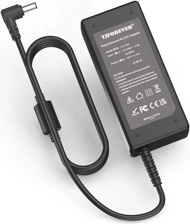 Alt view image 6 of 6 - TJFOREVER 19V 4.74A 90W Laptop Charger Compatible Asus K52F K53E K55A K55N K50I K50IJ K52J X550 X550CA X550L X550LA K55VM K60IJ A53S A54C N56dp X52f N56V N56VZ N56VJ Power AC Adapter(5.5x2.5mm)