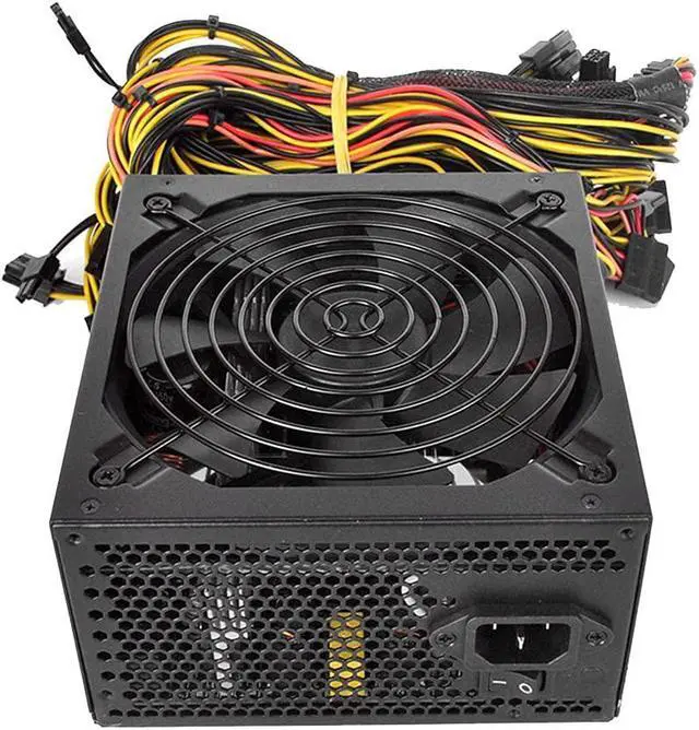 Alt view image 7 of 7 - 1800W Rated Miner Power Supply 96% High Efficiency AC 180-260V ATX Mining Power Source Support 8 CPU Card Max Up to 2000W
